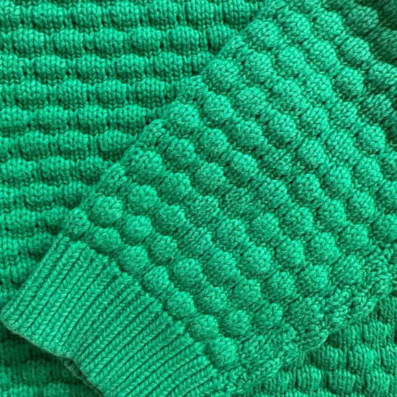 Boden Green Crew Neck Sweater with Textured Knit - Picture 3 of 4